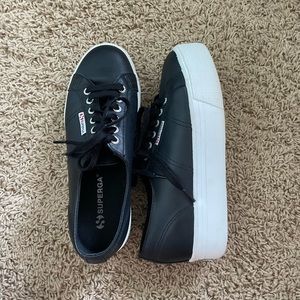 Superga Platform Leather Sneaker